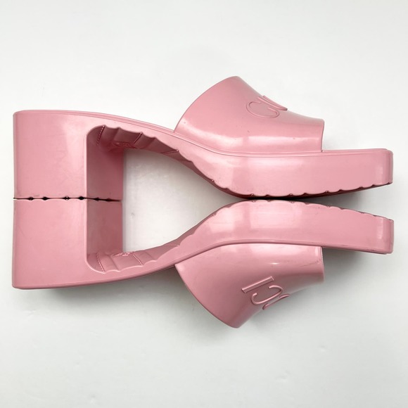 Gucci Pink Platform Slides with Chunky Sole - Picture 7 of 12